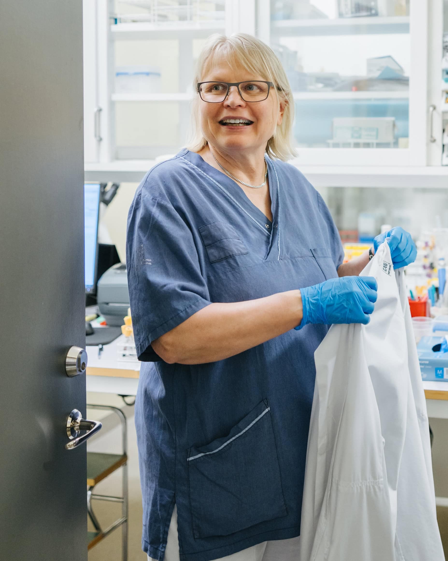 Anja Finn, biomedicinsk analytiker på Caroline Ingres labb.